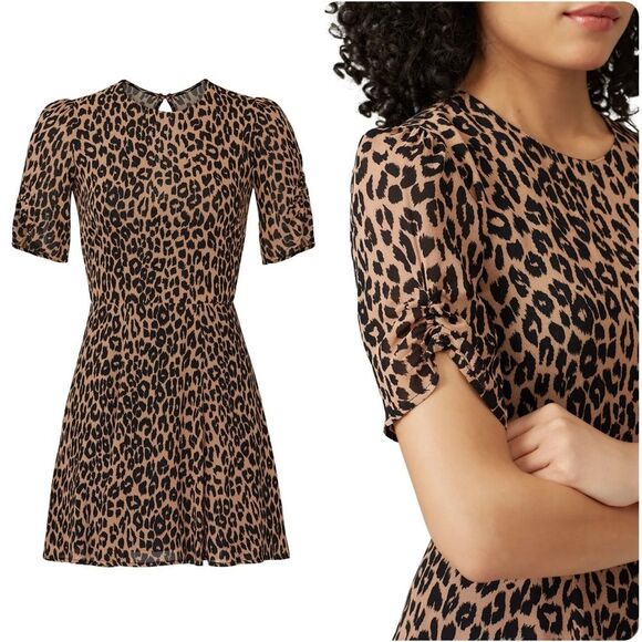 Reformation Grace Dress in Leopard Print - Size 2 - Picture 2 of 8